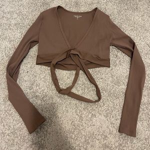 Year of ours crop wrap top small